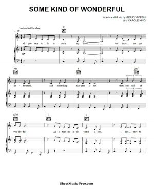 Download Some Kind Of Wonderful Sheet Music Carole King