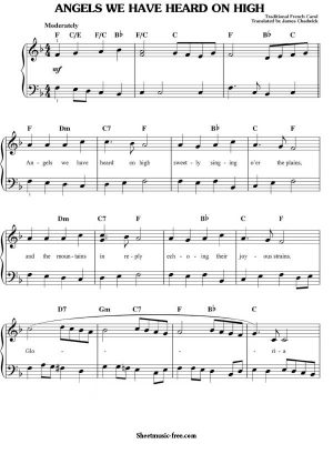 Angels We Have Heard On High Sheet Music Christmas