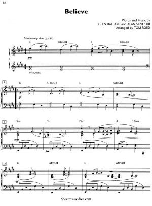 Believe Sheet Music Josh Groban sheet music Polar Express Download Believe Piano Sheet Music Free PDF Download