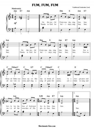 Fum Fum Fum Sheet Music Christmas Sheet Music Download Fum Fum Fum Piano Sheet Music Free PDF Download