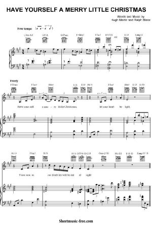 Have Yourself a Merry Little Christmas Sheet Music Christmas Carol Download Have Yourself a Merry Little Christmas Piano Sheet Music Free PDF Download