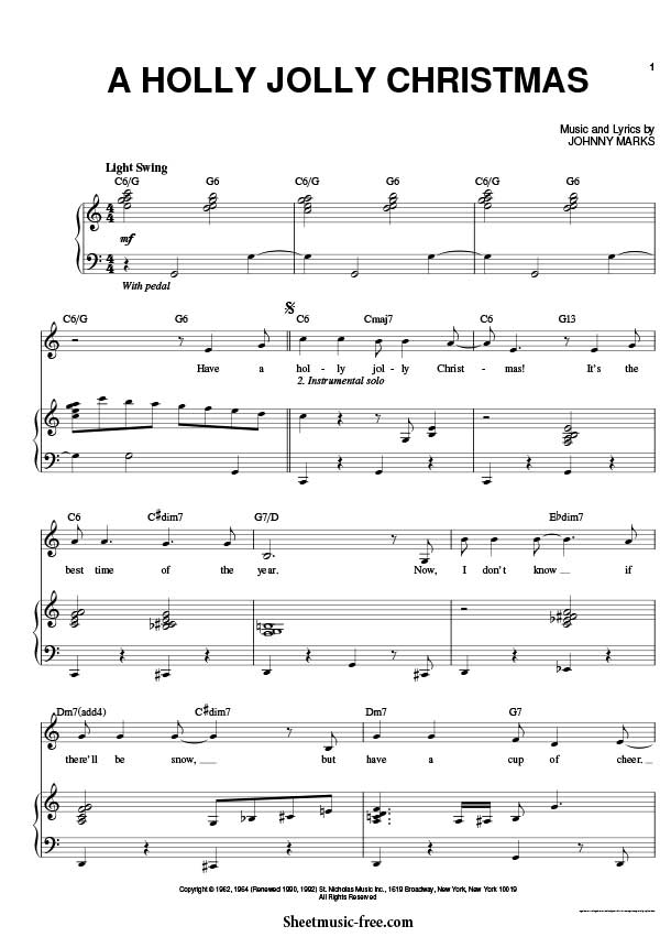 Download A Holly Jolly Christmas Sheet Music Michael Buble – Download