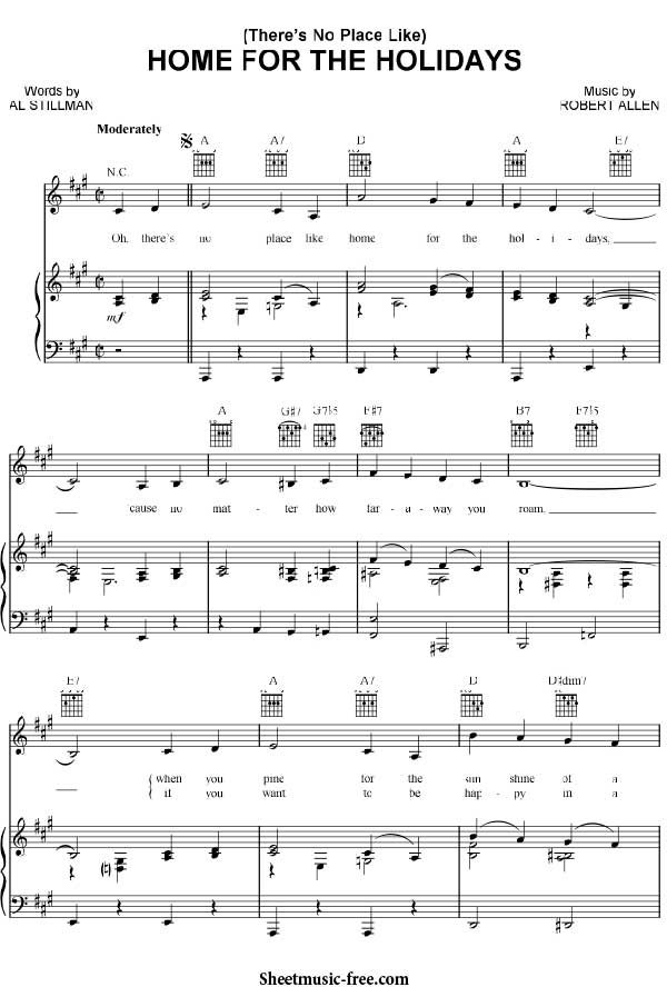Home for the Holidays Sheet Music Christmas Sheet Music Download Home for the Holidays Piano Sheet Music Free PDF Download