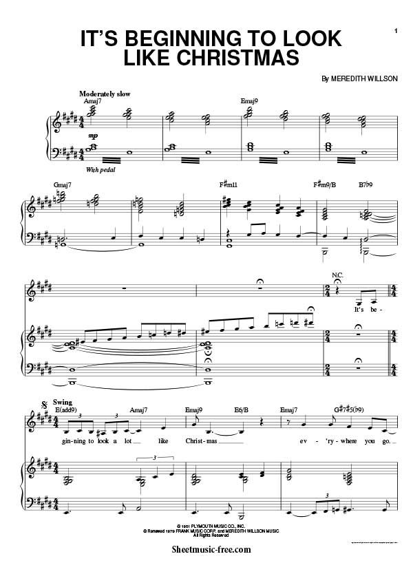 It's Beginning To Look Like Christmas Sheet Music Michael Buble Download It's Beginning To Look Like Christmas Piano Sheet Music Free PDF Download