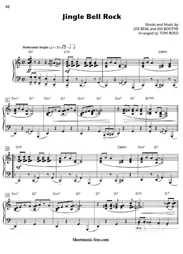 Jingle Bell Rock Sheet Music Christma Sheet Music Download Jingle Bell Rock Piano Sheet Music Free PDF Download