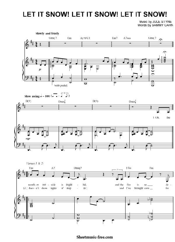 Let It Snow Sheet Music Christmas Carol Download Let It Snow Piano Sheet Music Free PDF Download
