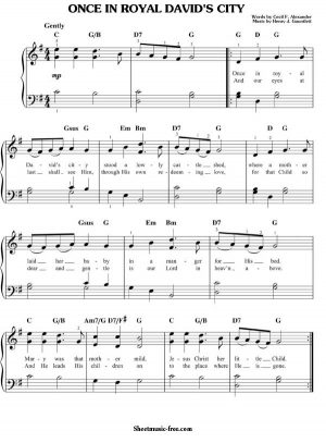 Once In Royal David's City Sheet Music Christmas Sheet Music Download Once In Royal David's City Piano Sheet Music Free PDF Download