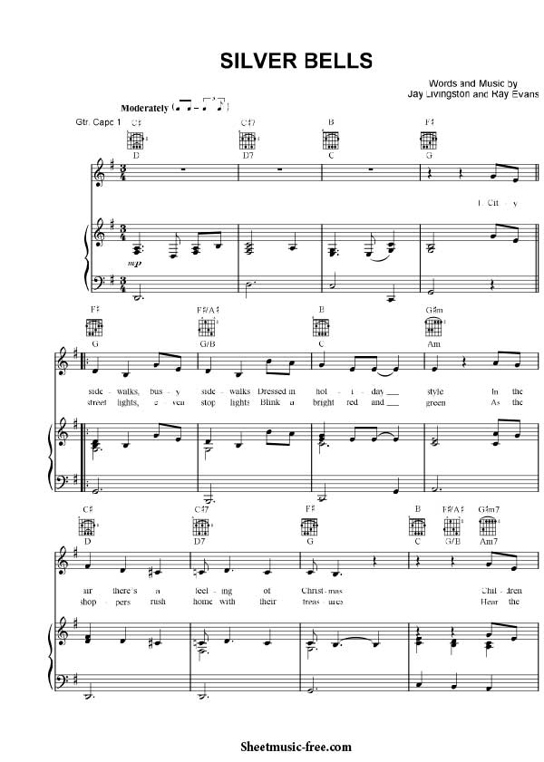 Download Silver Bells Sheet Music Christmas Song – Download