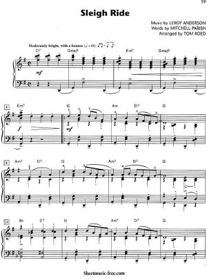 Sleigh Ride Sheet Music Christmas Sheet Music Download Sleigh Ride Piano Sheet Music Free PDF Download