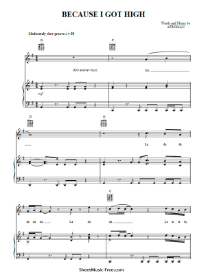 Download Because I Got High Sheet Music Afroman