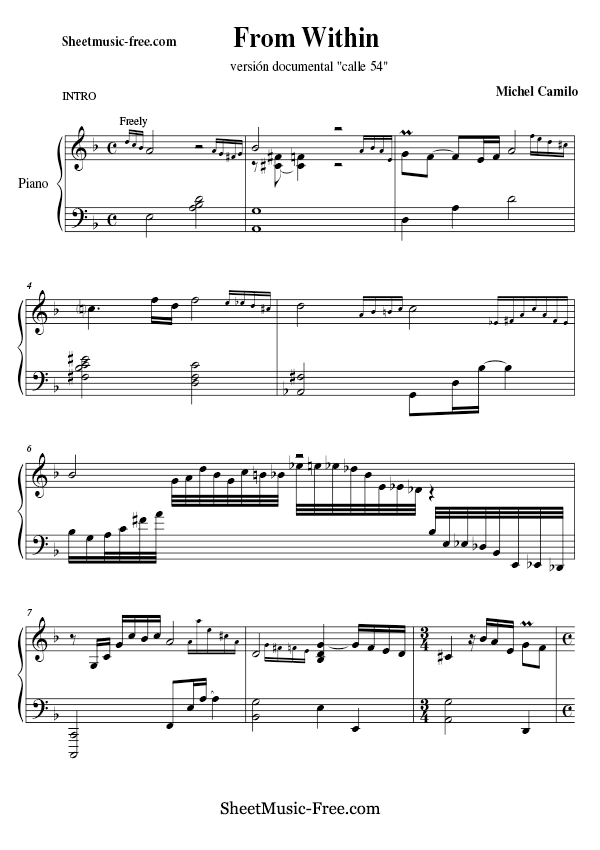 From Within Sheet Music Michel PDF Camilo