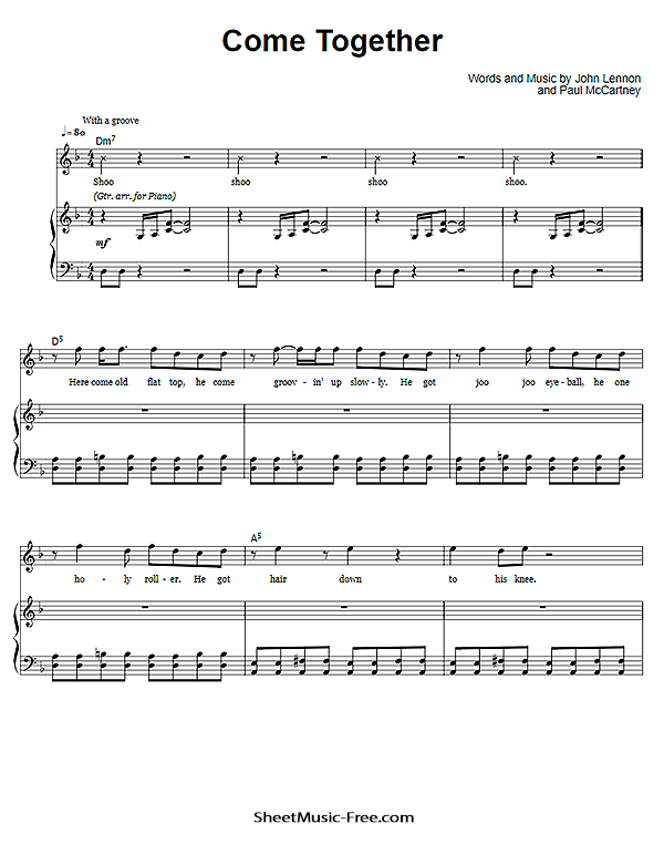 Download Come Together Sheet Music Beatles