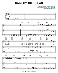 Cake By The Ocean Sheet Music DNCE | ♪ SHEETMUSIC-FREE.COM