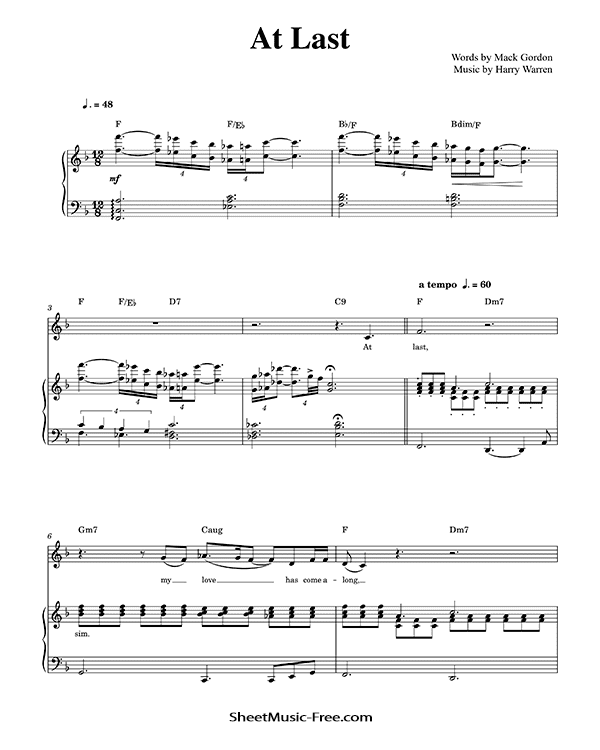 At Last Sheet Music Etta James PDF Free Download Piano Sheet Music by Etta James. At Last Piano Sheet Music At Last Music Notes At Last Music Score