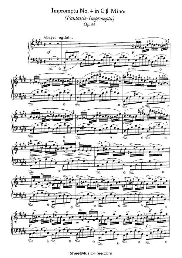 Fantaisie Impromptu Music Chopin Op.66 ♪ SHEETMUSIC-FREE.COM