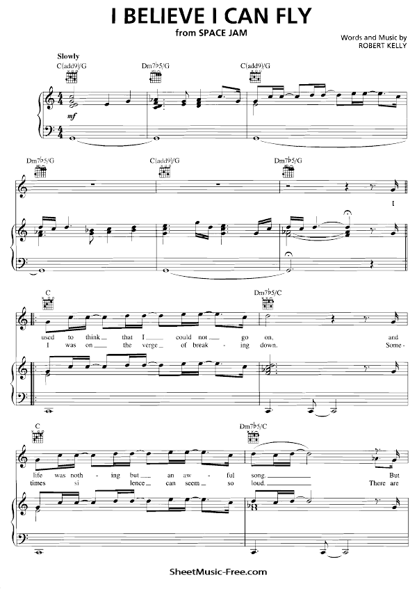 I Believe I Can Fly Sheet Music PDF R. Kelly Free Download