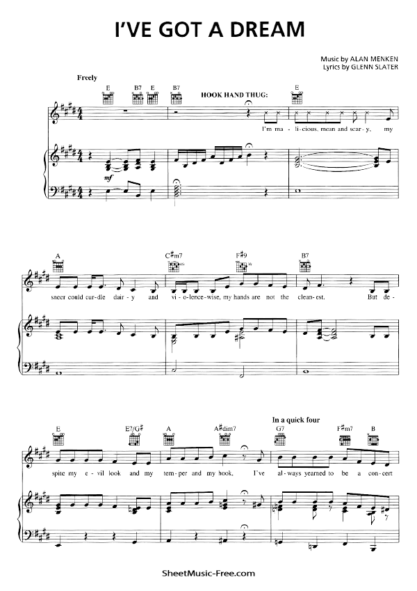 I've Got A Dream Sheet Music PDF from Tangled Free Download