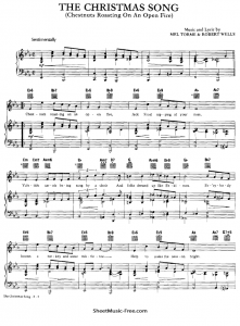 The Christmas Song Sheet Music Nat King Cole - ♪ SHEETMUSIC-FREE.COM