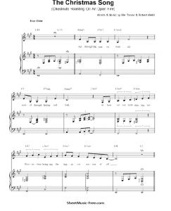The Christmas Song Piano Sheet Music PDF - ♪ SHEETMUSIC-FREE.COM