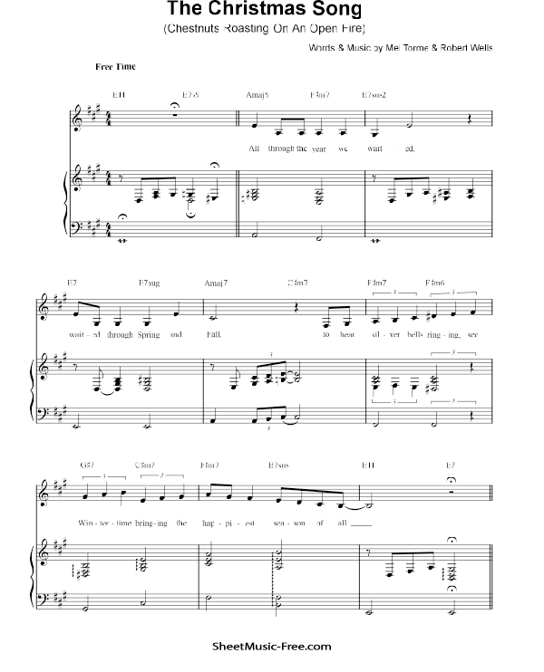 The Christmas Song Piano Sheet Music Pdf Sheetmusic Free Com