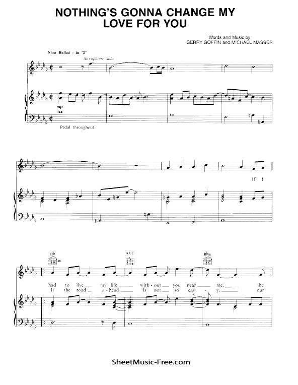 Nothing's Gonna Change My Love For You Sheet Music PDF Glenn Madeiros Free Download
