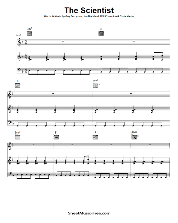 Download The Scientist Sheet Music PDF Coldplay