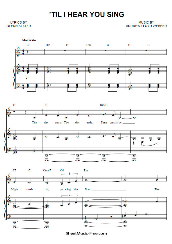 Til I Hear You Sing Sheet Music PDF Andrew Lloyd Webber Free Download
