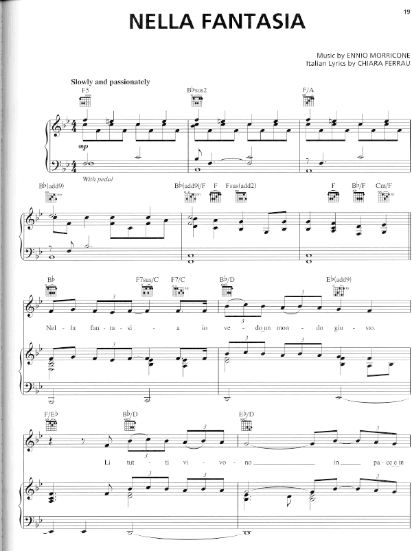Nella Fantasia Sheet Music PDF Il Divo Free Download