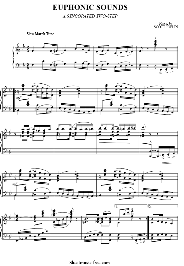 Euphonic Sounds Sheet Music PDF Scott Joplin Free Download