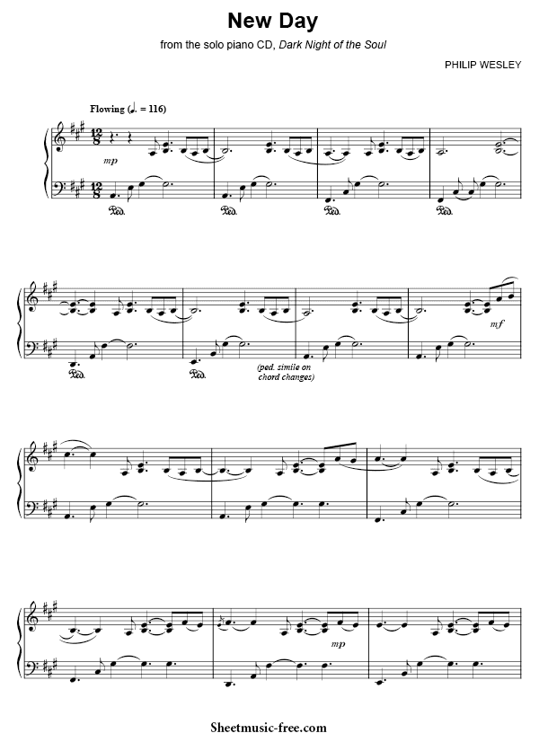 New Day Sheet Music PDF Philip Wesley Free Download