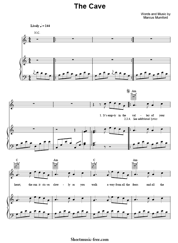 The Cave Sheet Music PDF Mumford and Sons Free Download