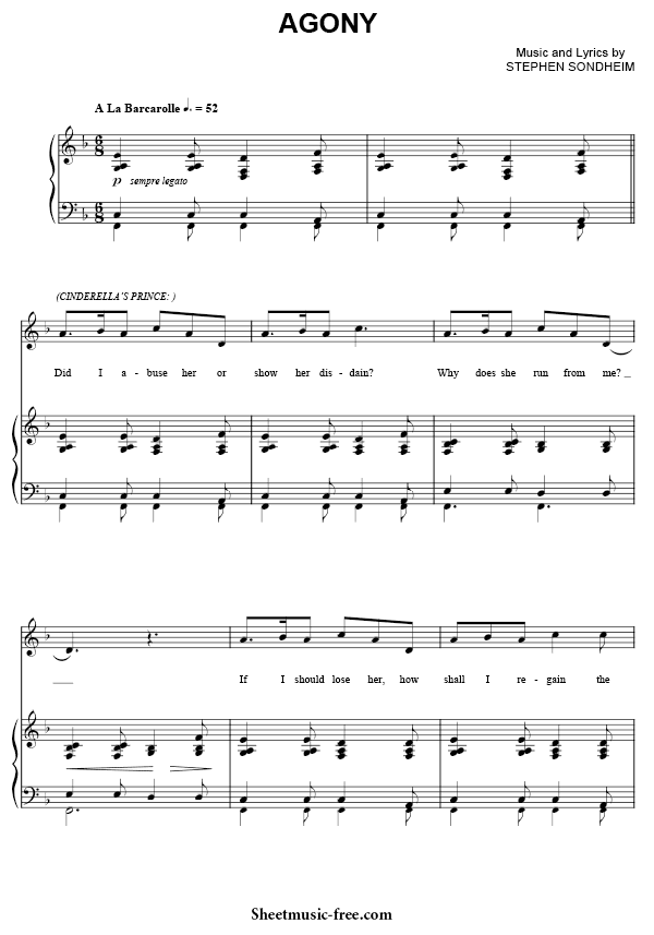 Agony Sheet Music PDF from Into The Woods Free Download