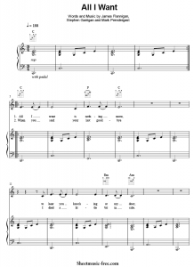 All I Want Sheet Music Kodaline - ♪ SHEETMUSIC-FREE.COM