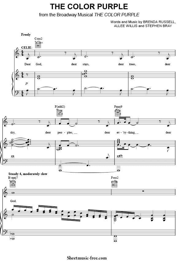 TITULO Sheet Music PDF from The Color Purple Free Download