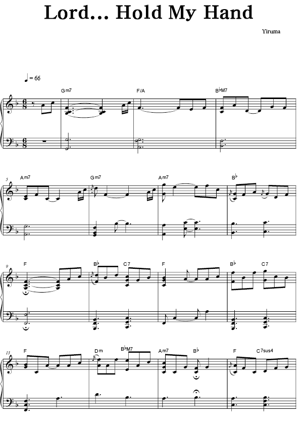 Lord Hold My Hand Sheet Music Yiruma Sheetmusic Free Com
