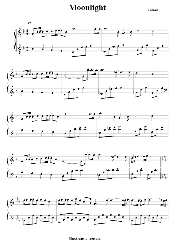 Moonlight Sheet Music PDF Yiruma Free Download