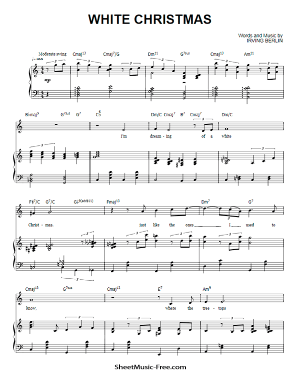 White Christmas Sheet Music Michael Buble Sheetmusic Free Com