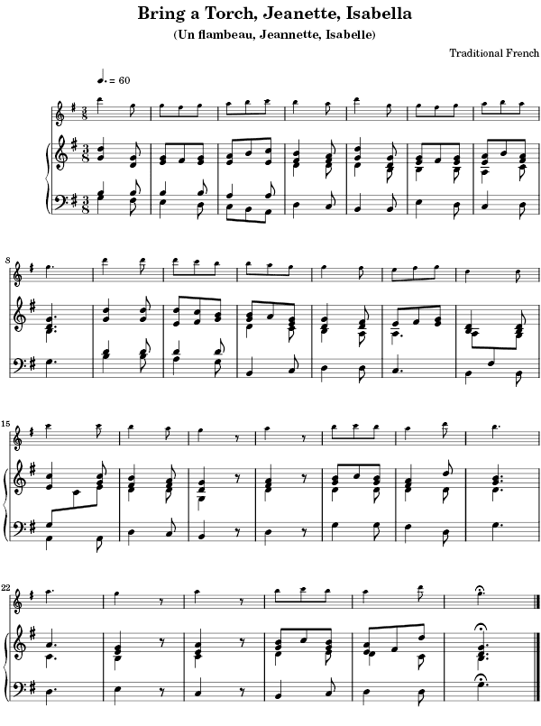 Download Bring a Torch Jeanette Isabella Flute Sheet Music