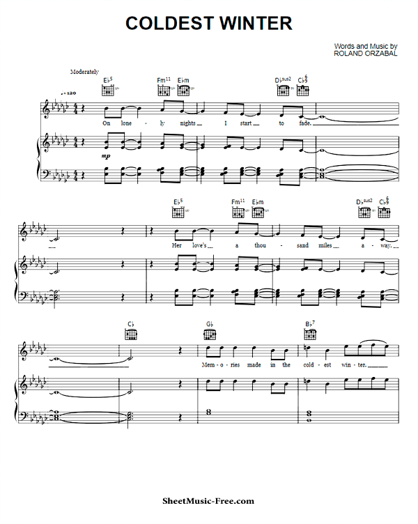 Coldest Winter Sheet Music PDF Pentatonix Free Download