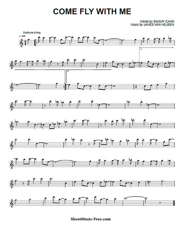 Come Fly With Me Flute Sheet Music PDF Frank Sinatra Free Download