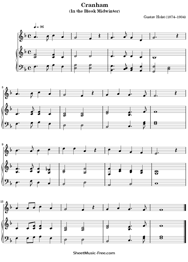 Cranham Flute Sheet Music PDF Christmas Flute Free Download