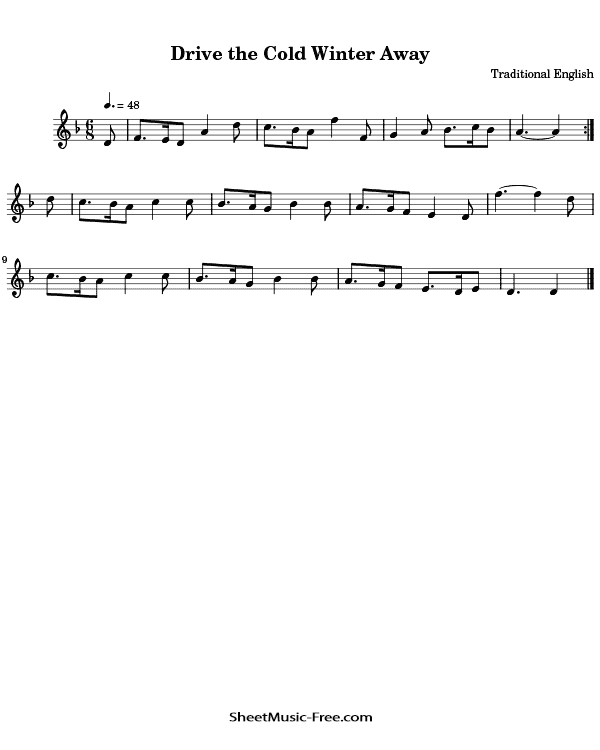 Drive the Cold Winter Away Flute Sheet Music PDF Christmas Flute Free Download