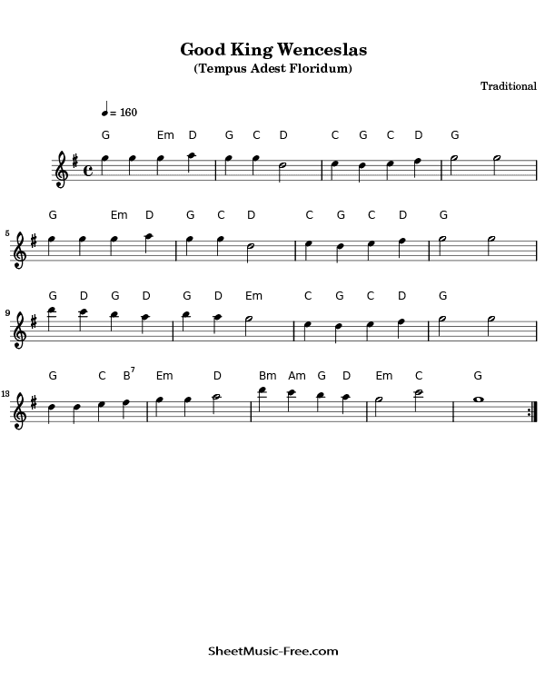 Good King Wenceslas Flute Sheet Music PDF Christmas Flute Free Download
