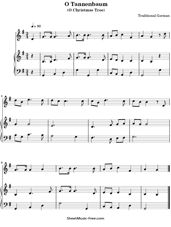 O Tannenbaum Flute Sheet Music PDF Christmas Flute Free Download