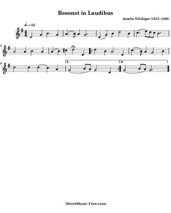 Resonet in Laudibus Flute Sheet Music Christmas