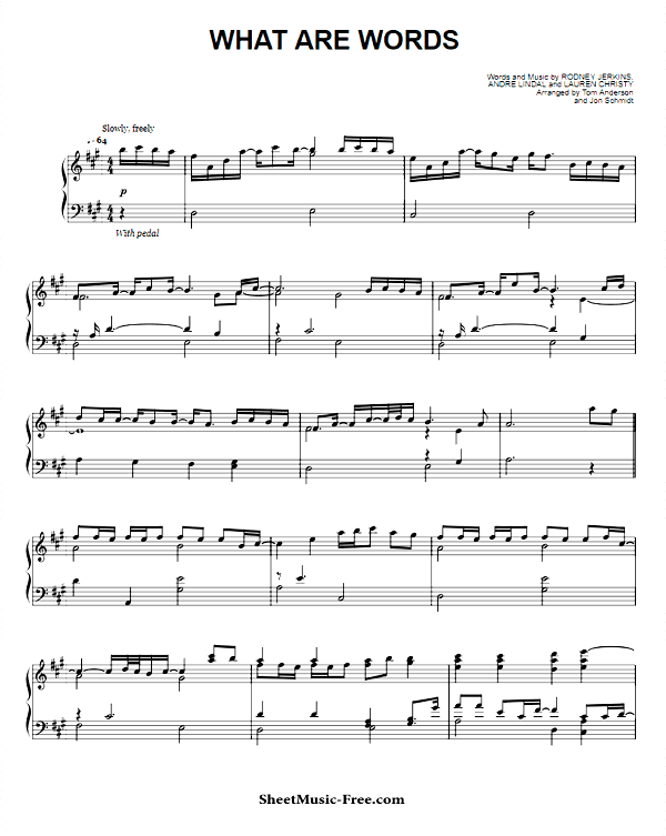 What Are Words Sheet Music The Piano Guys - ♪ SHEETMUSIC-FREE.COM