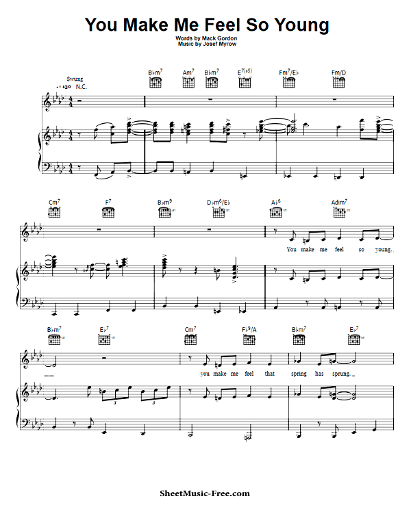 You Make Me Feel So Young Sheet Music PDF Michael Buble Free Download