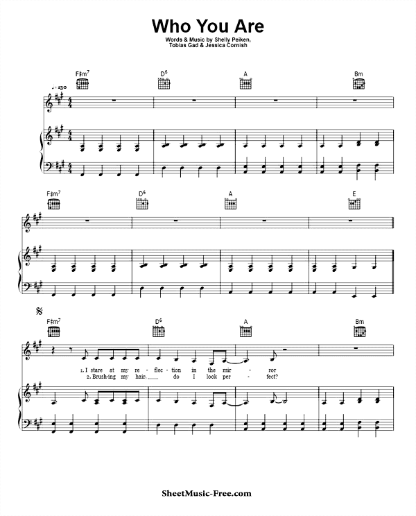 Who You Are Sheet Music PDF Jessie J Free Download
