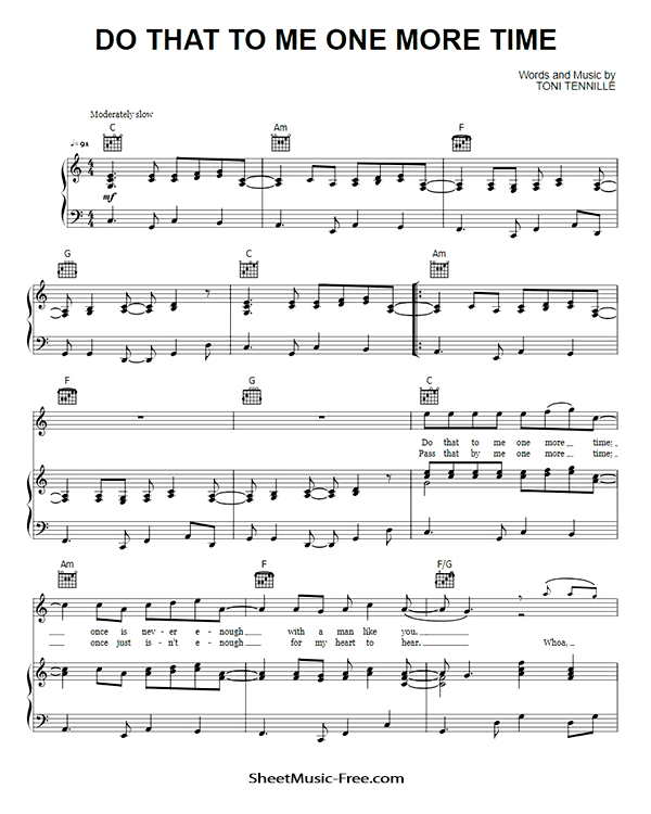 Do That To Me One More Time Sheet Music PDF Captain & Tennille Free Download
