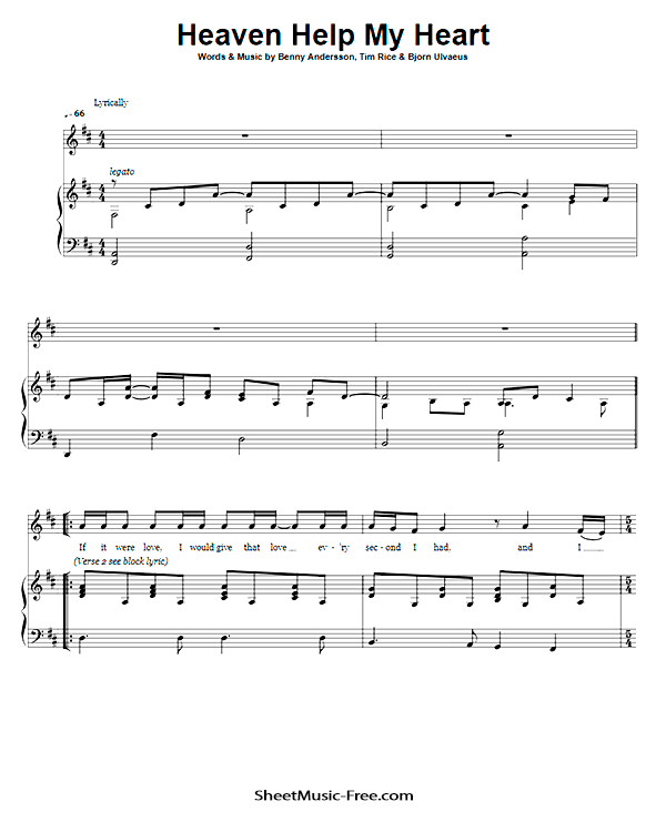 Heaven Help My Heart Sheet Music PDF from Chess Free Download